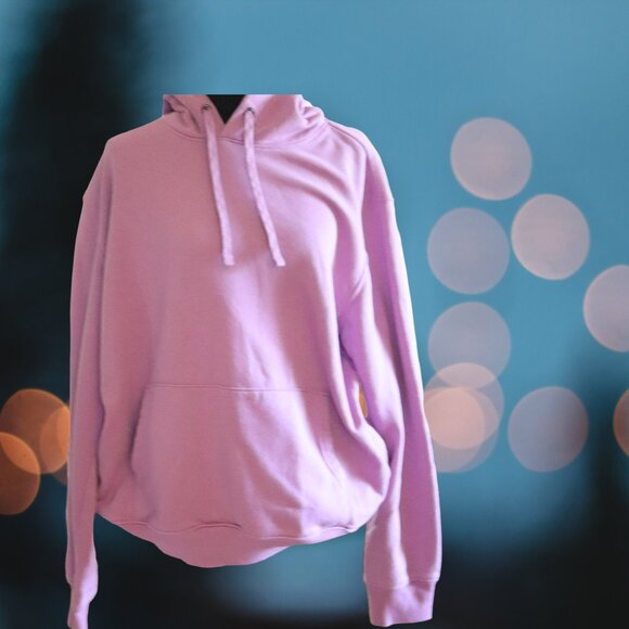 Comfy, Oversized Light Purple Pullover Hoodie, Warm & Comfy Size Large - Picture 1 of 3